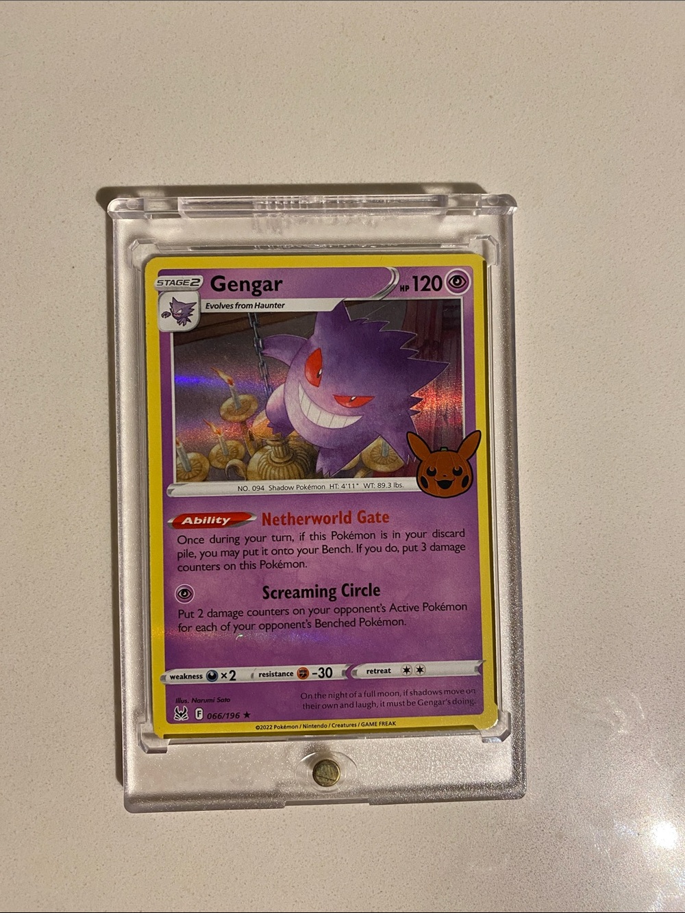Gengar Halloween hollow Trading Card - Purple